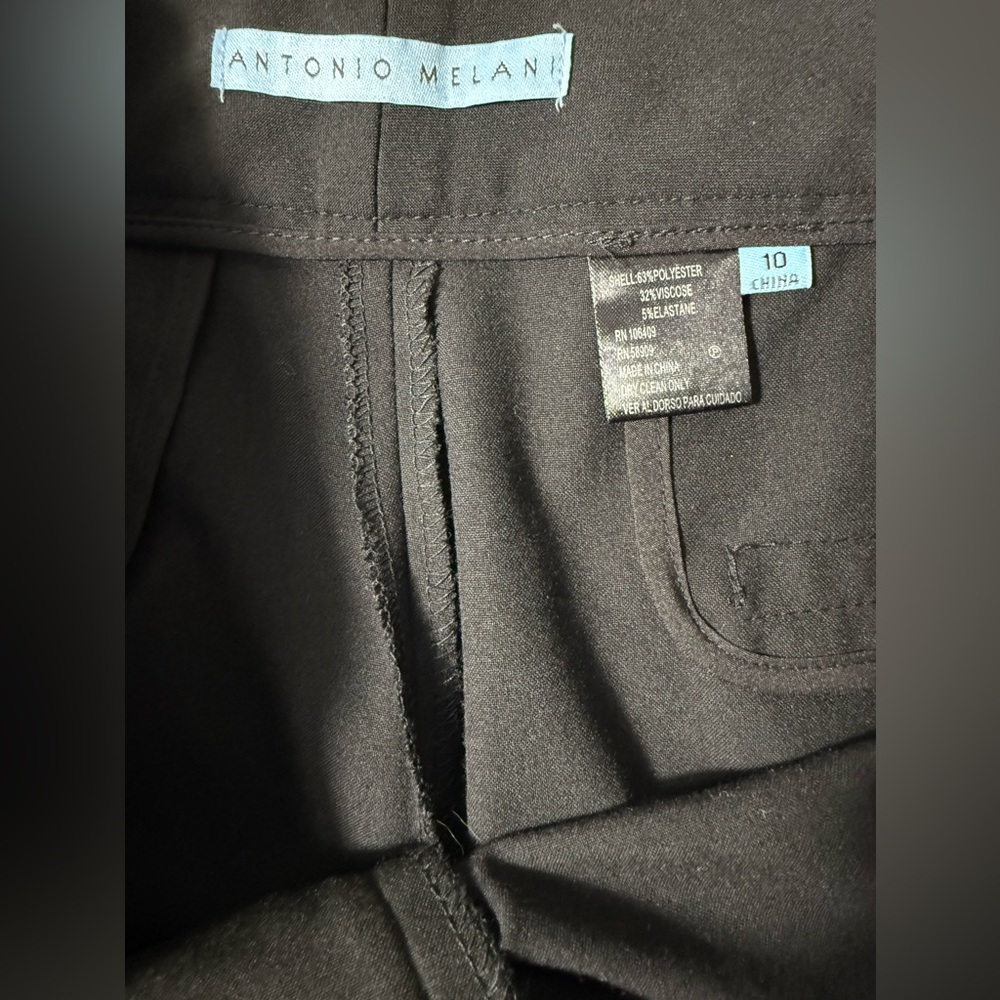 Antonio Melani Wide Leg Nars Pants Womens size 10 Midnight Black Terrance NWT - Picture 8 of 8